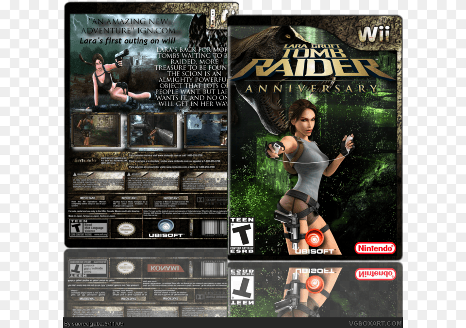 Anniversary Box Art Cover Tomb Raider Anniversary Wii Box Art, Adult, Poster, Person, Woman Png Image