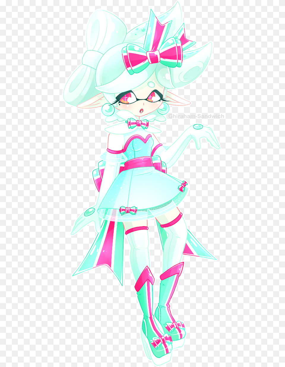Anniversary Drawing 2 Year Splatoon Cute Marie Fanart, Book, Comics, Publication, Person Free Transparent Png