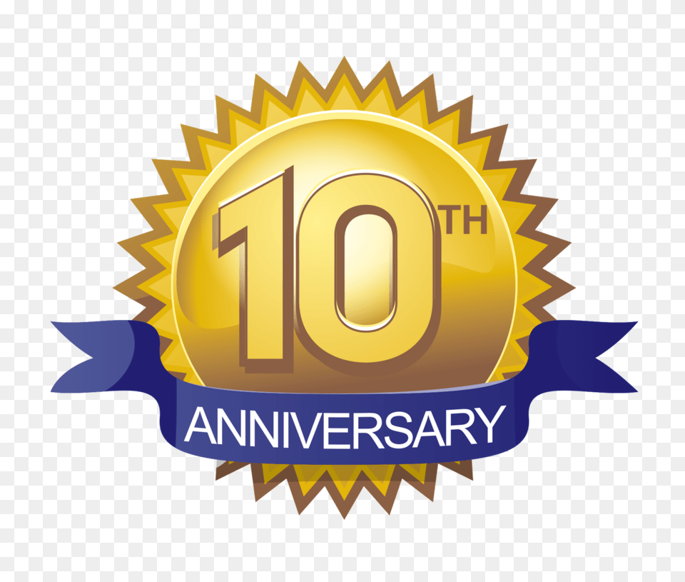 Anniversary Icon, Gold, Logo, Dynamite, Weapon Free Transparent Png