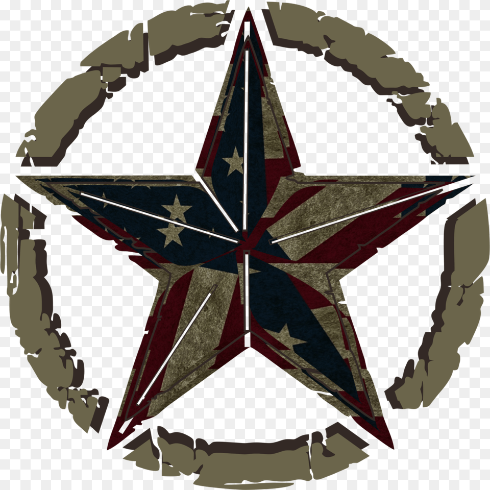 Anniversary Of D Day Logo, Star Symbol, Symbol, Bulldozer, Machine Png