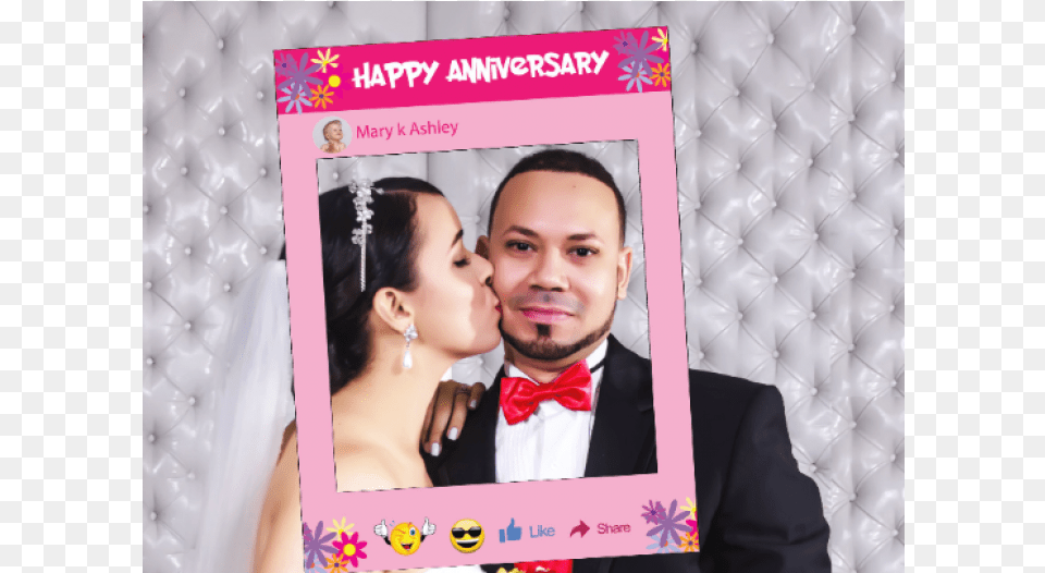 Anniversary Photo Prop Frame Large Printed Amp Ship Photo Booth, Photo Booth, Person, Portrait, Photography Free Png Download
