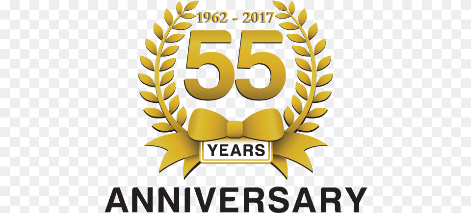Anniversary Wreath Logo 55 Years Anniversary Logo, Symbol, Badge, Dynamite, Weapon Png