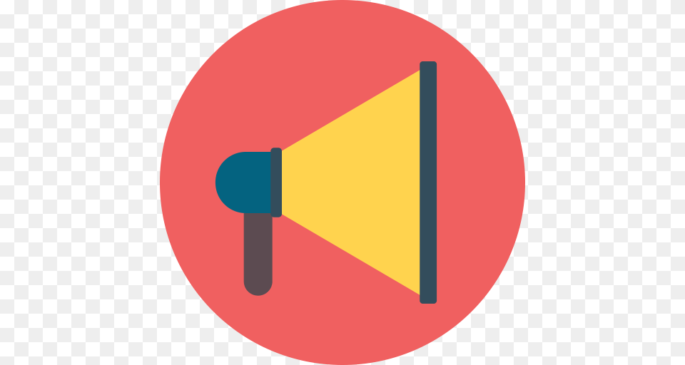 Announcement Megaphone Notification Sound Icon, Lighting, Disk Png Image