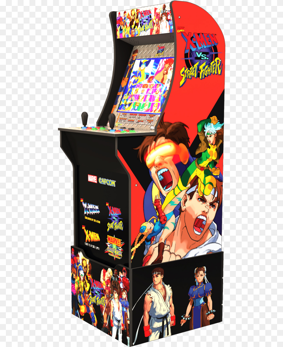 Announces New Marvel Pinball And Vs Capcom X Men Vs Street Fighter Arcade1up, Adult, Male, Man, Person Free Png