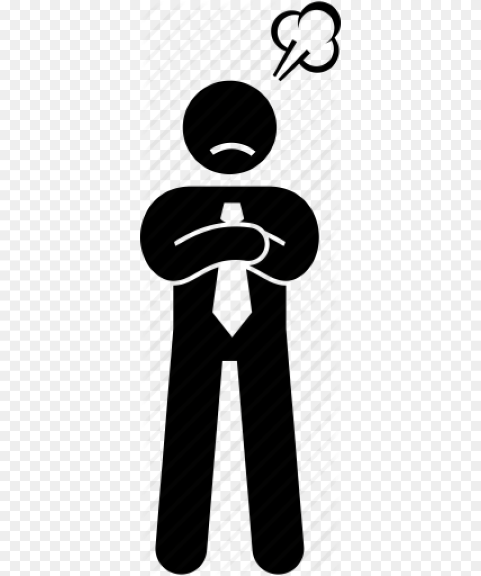 Annoy Businessman Irritated Man Person Upset Icon Angry Person Icon, Silhouette Free Transparent Png