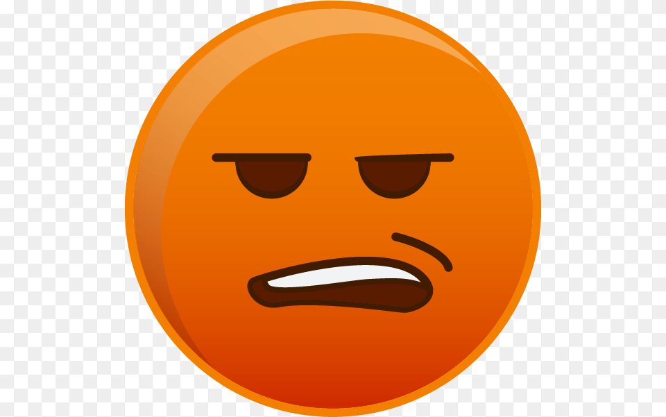 Annoyed 3 Clipart Rudeness Emoji, Citrus Fruit, Food, Fruit, Orange Free Png Download