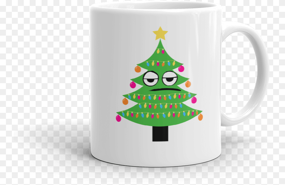 Annoyed Christmas Tree Mockup Handle On Right 11oz Mug, Cup, Beverage, Coffee, Coffee Cup Free Png Download