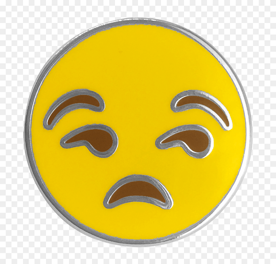 Annoyed Emoji Pin Emoji Pins, Logo, Symbol, Face, Head Free Png