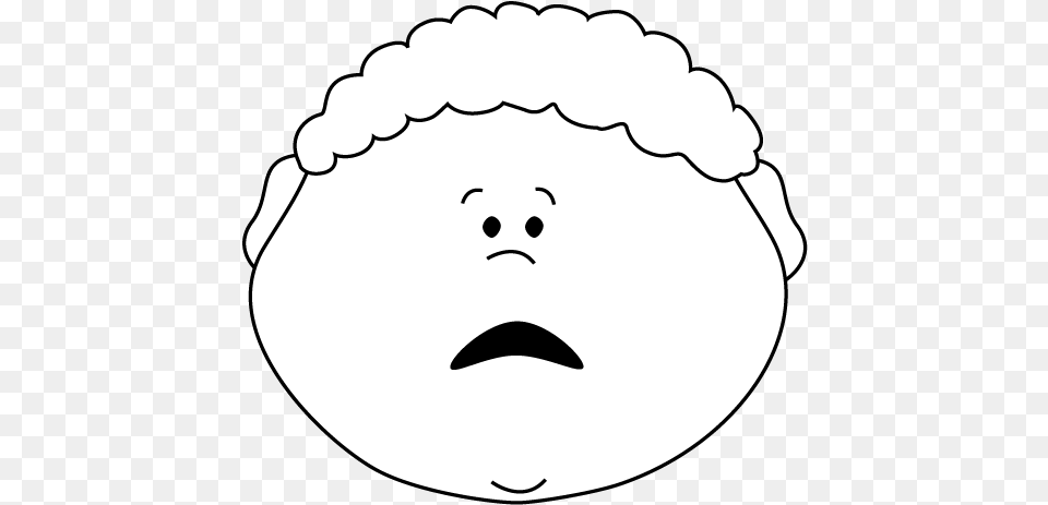 Annoyed Face Mad Scared Faces Clip Art Clipartix Circle, Stencil, Head, Person, Baby Free Png