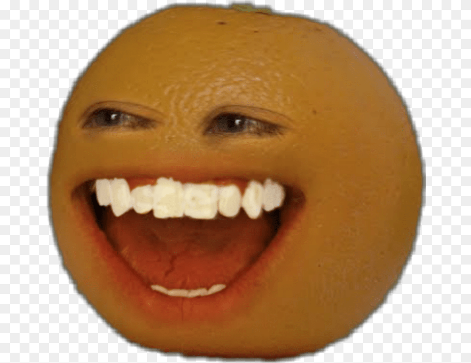 Annoyingorange Annoying Orange With Happy, Body Part, Mouth, Person, Teeth Free Png