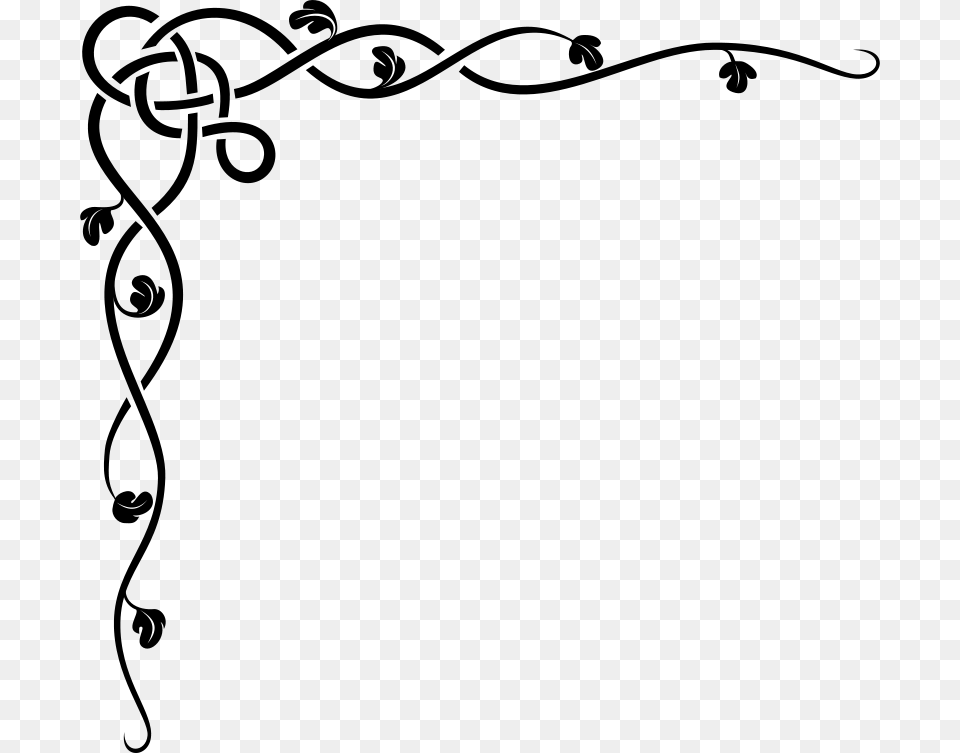 Anonymous Celtic Vine Corner, Nature, Night, Outdoors, Silhouette Free Transparent Png