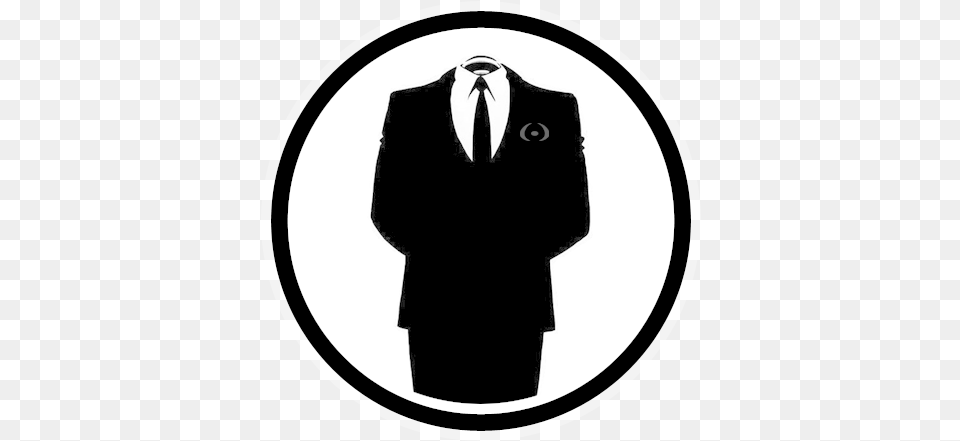 Anonymous Circle Anoncircle Twitter Clipartsco Anonymous Circle Logo, Clothing, Formal Wear, Suit, Accessories Free Transparent Png