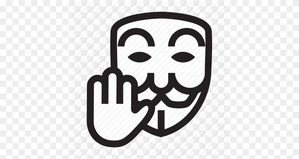 Anonymous Emoticon Hacker Mask Stop Icon, Sticker, Person, Face, Head Free Png Download