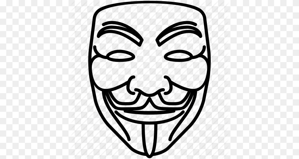 Anonymous Guy Fawkes Mask Movie Robber Vendetta Icon, Art Free Png