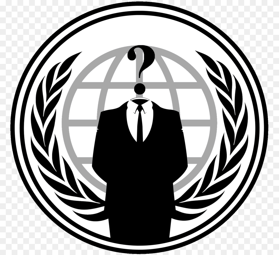 Anonymous Logo, Emblem, Symbol, Adult, Male Free Png Download