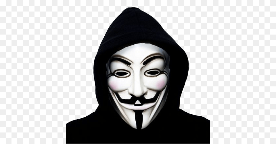 Anonymous Mask, Clothing, Hood, Sweater, Sweatshirt Png Image