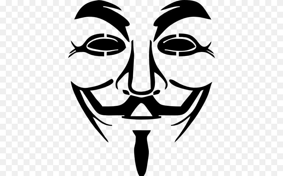 Anonymous Mask, Gray Free Transparent Png