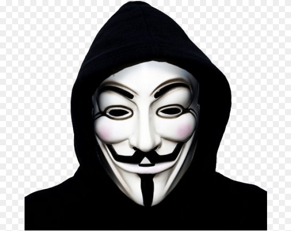 Anonymous Mask Anonymous Mask, Clothing, Hood, Adult, Person Png Image