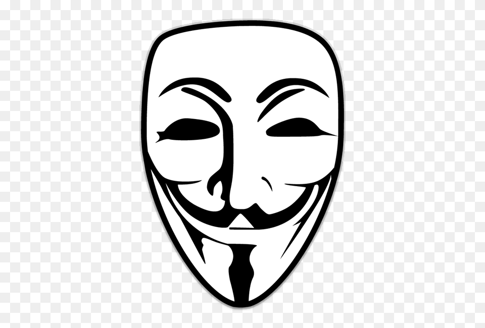 Anonymous Mask Images Anonymous Sticker, Stencil, Face, Head, Person Free Png Download