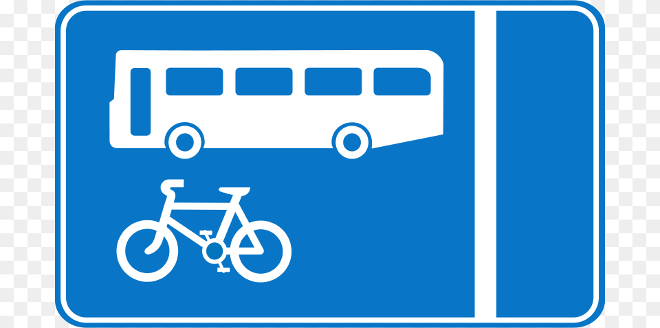 Anonymous Roadsign Bus Lane, Bicycle, Transportation, Vehicle, Sign Free Transparent Png