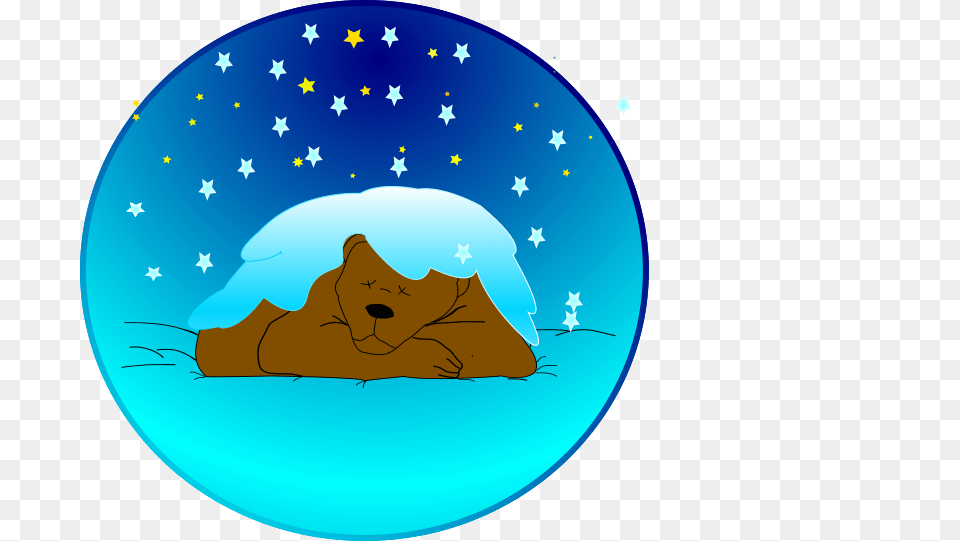 Anonymous Sleeping Bear Under The Snow, Nature, Night, Outdoors, Animal Free Transparent Png