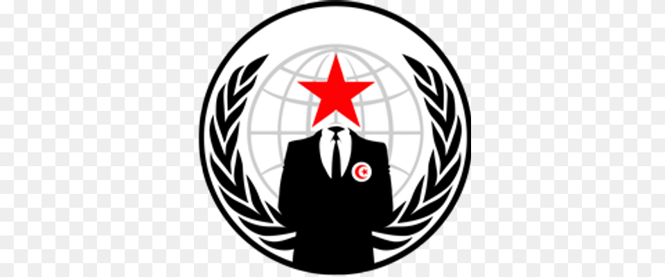 Anonymous Tunisia, Symbol, Emblem, Person, Man Free Png