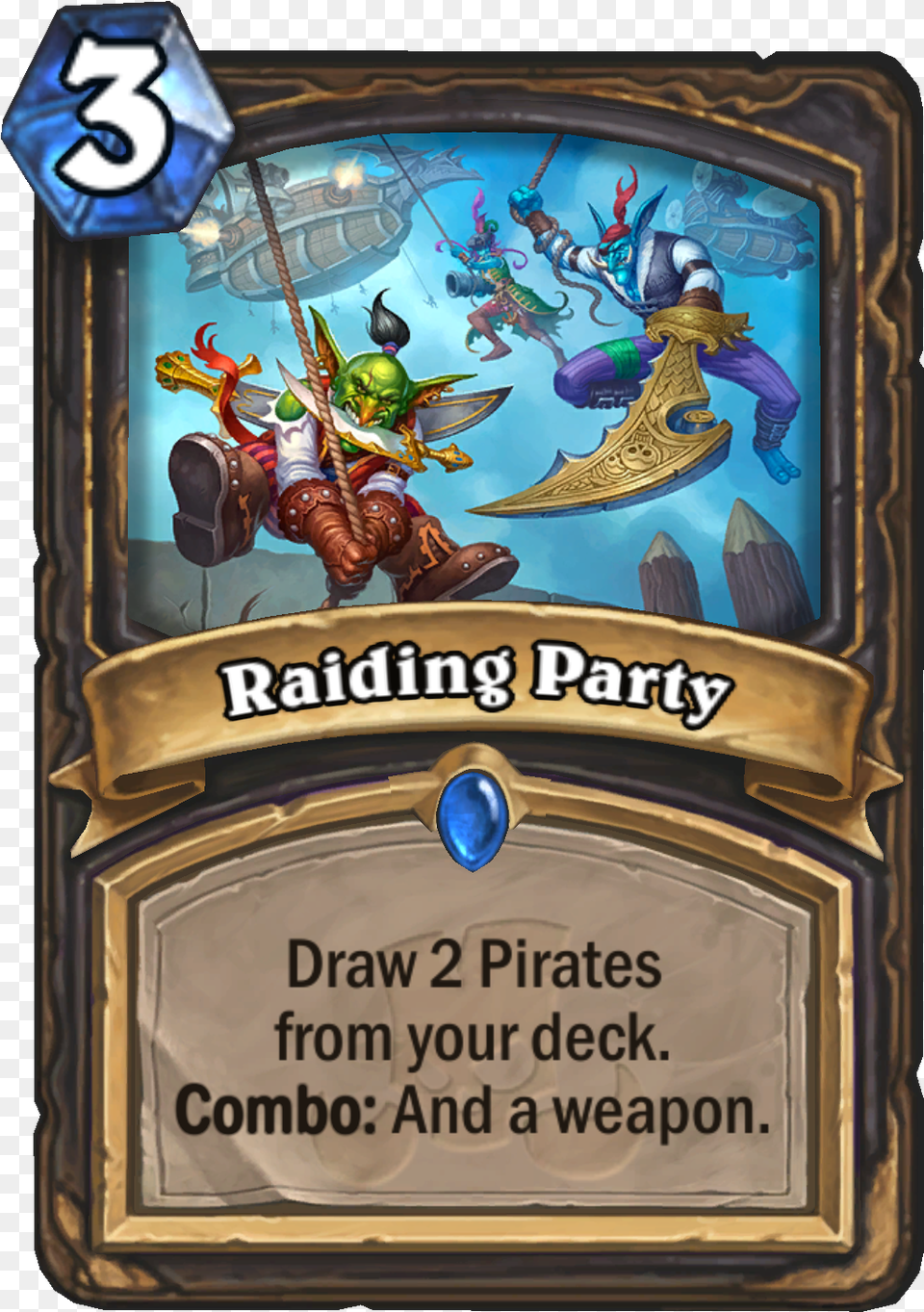 Another Card Coming To Support The Scurvy Captain Is Raiding Party Hearthstone, Person, Animal, Reptile, Sea Life Png