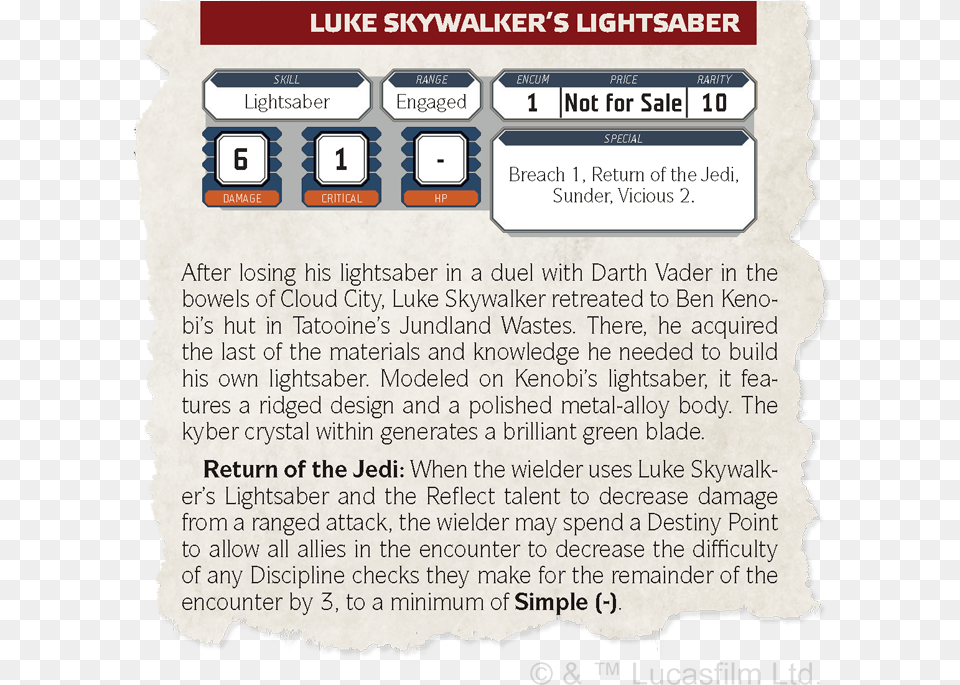 Another Character Generator Star Wars Rpg Gadgets And Gear, Page, Text, Advertisement, Poster Png