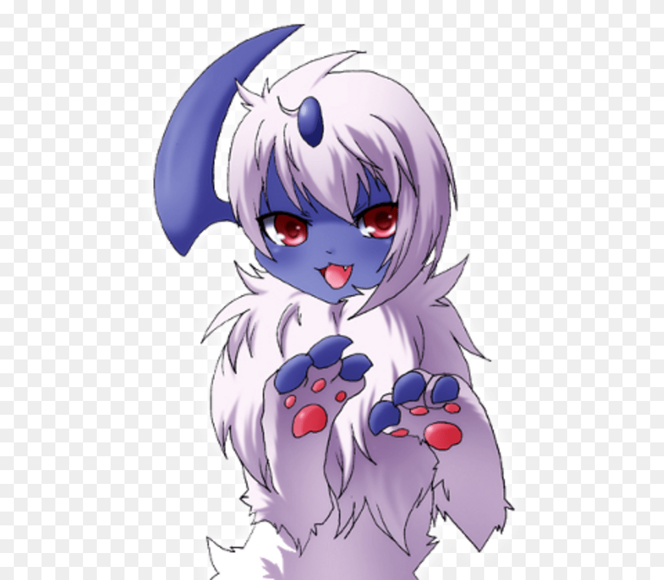 Another Cute Absol Anime Human Cute Pokemon, Book, Comics, Publication, Baby Free Png