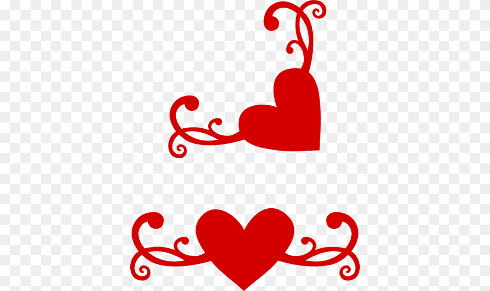 Another Flourish Heart With Matching Corner Images Png