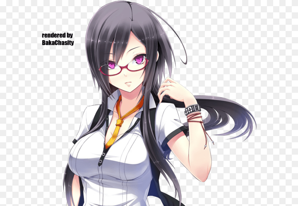 Another Random Anime Girl Render By Bakachasity On Beautiful Anime Girl Black Hair, Publication, Book, Comics, Adult Png Image