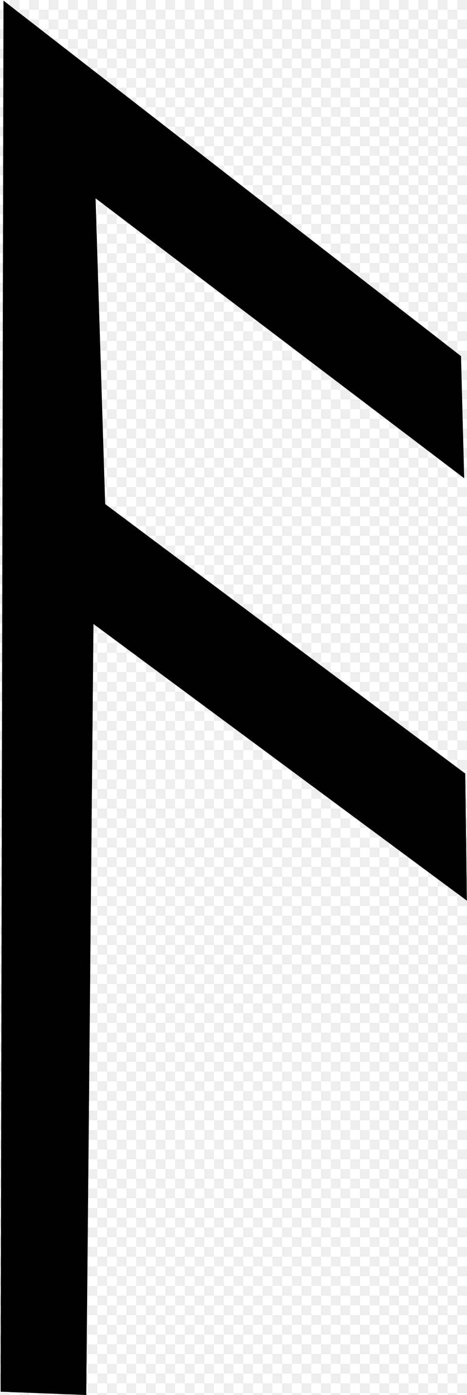 Ansuz Rune Meaning Drawing, Gray Free Transparent Png
