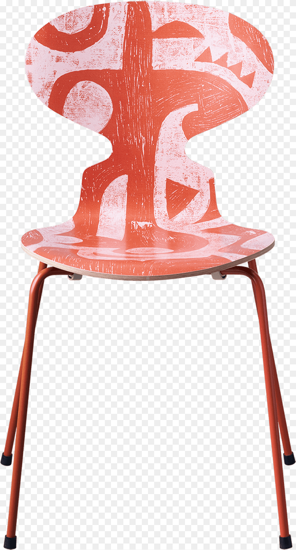 Ant Deco Orange Silhouette Chair, Furniture Free Png