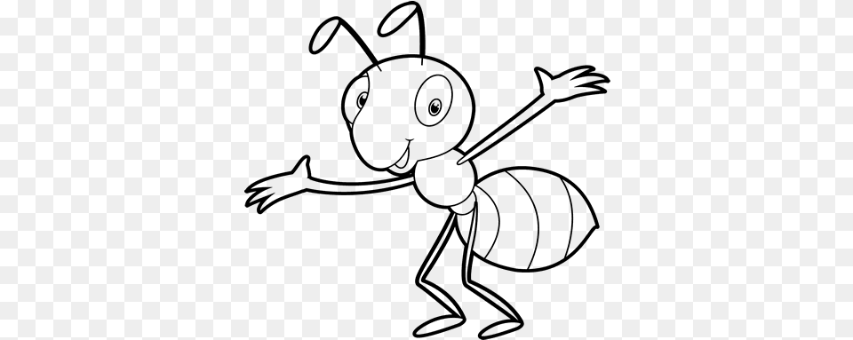 Ant Drawing Colouring Images Of Ant, Gray Free Transparent Png