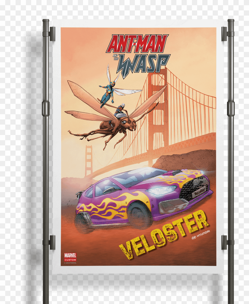 Ant Man And The Wasp Veloster, Advertisement, Poster, Transportation, Car Free Png