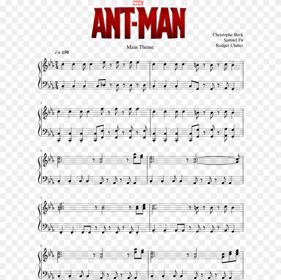 Ant Man Theme Piano Sheet Music, Logo Free Png