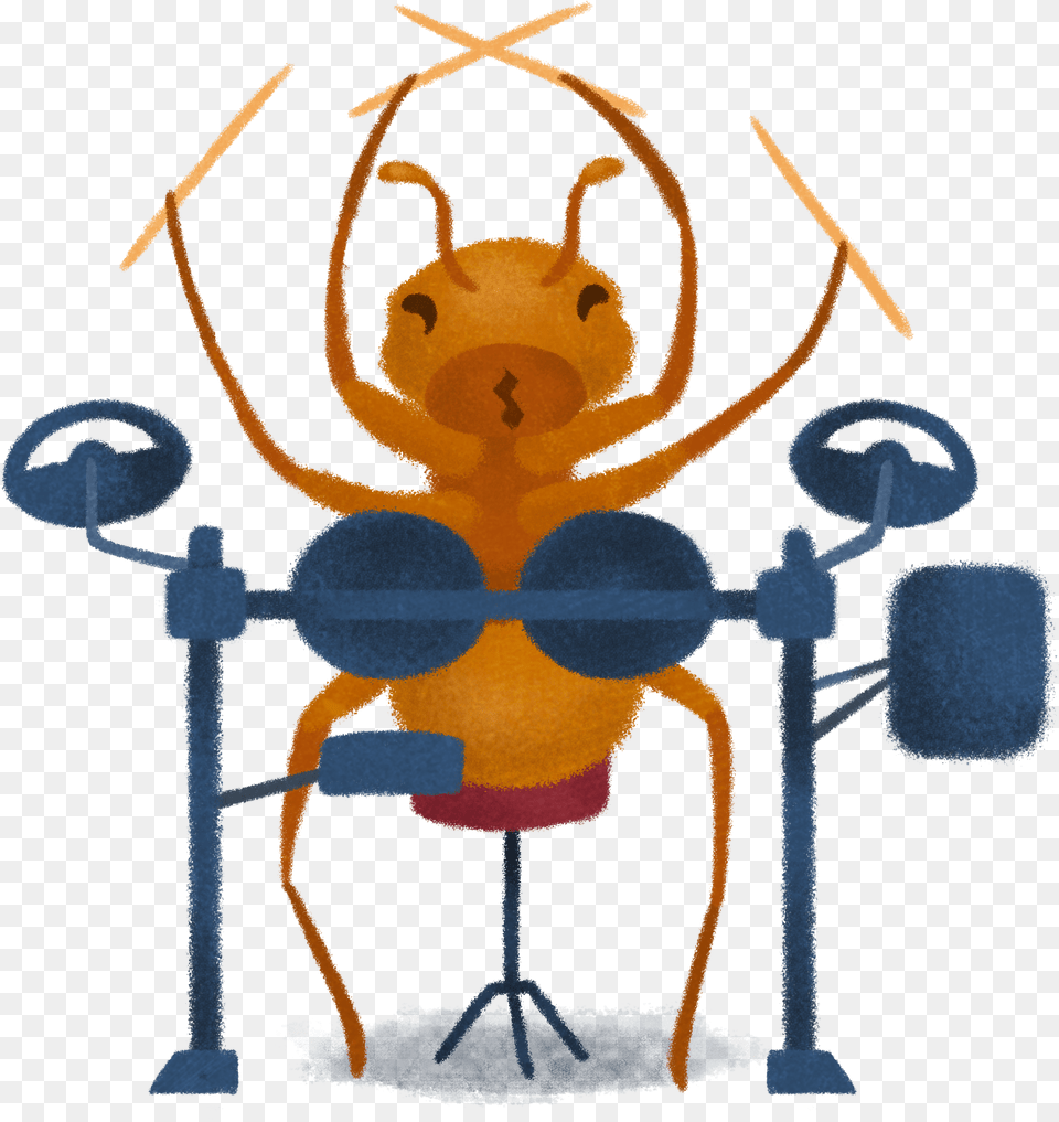 Ant Playing Drums Ant Man Ant Playing Drums, Animal, Insect, Invertebrate, Mammal Png Image