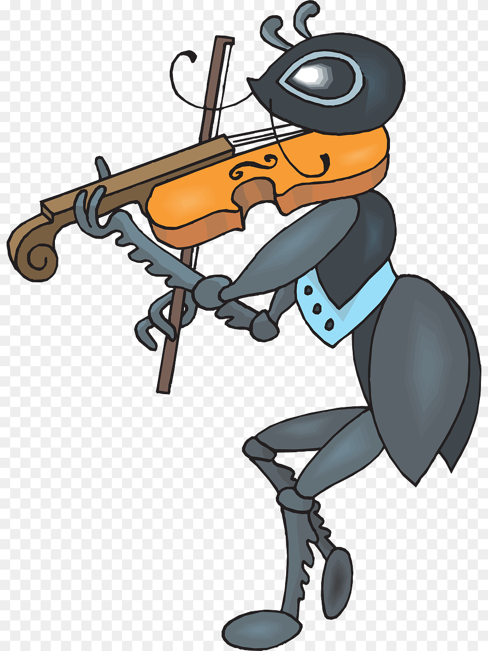 Ant Playing Violin, Musical Instrument, Gun, Weapon, Bulldozer Free Png Download