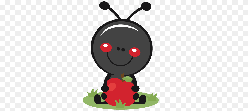 Ant With Apple Svg Scrapbook Cut File Cute Clipart Files For Cute Ant Clipart, Berry, Food, Fruit, Plant Free Png Download