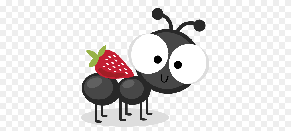 Ant With Strawberry Cutting Ant Cuts Ant Scal, Berry, Produce, Plant, Fruit Png Image