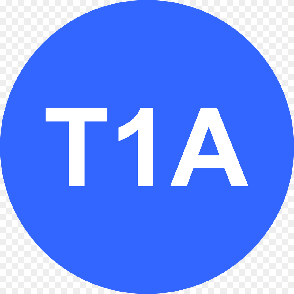 Antalya Public Transport T1a Symbol Clipart, Logo, Disk, Text, Sign Free Transparent Png