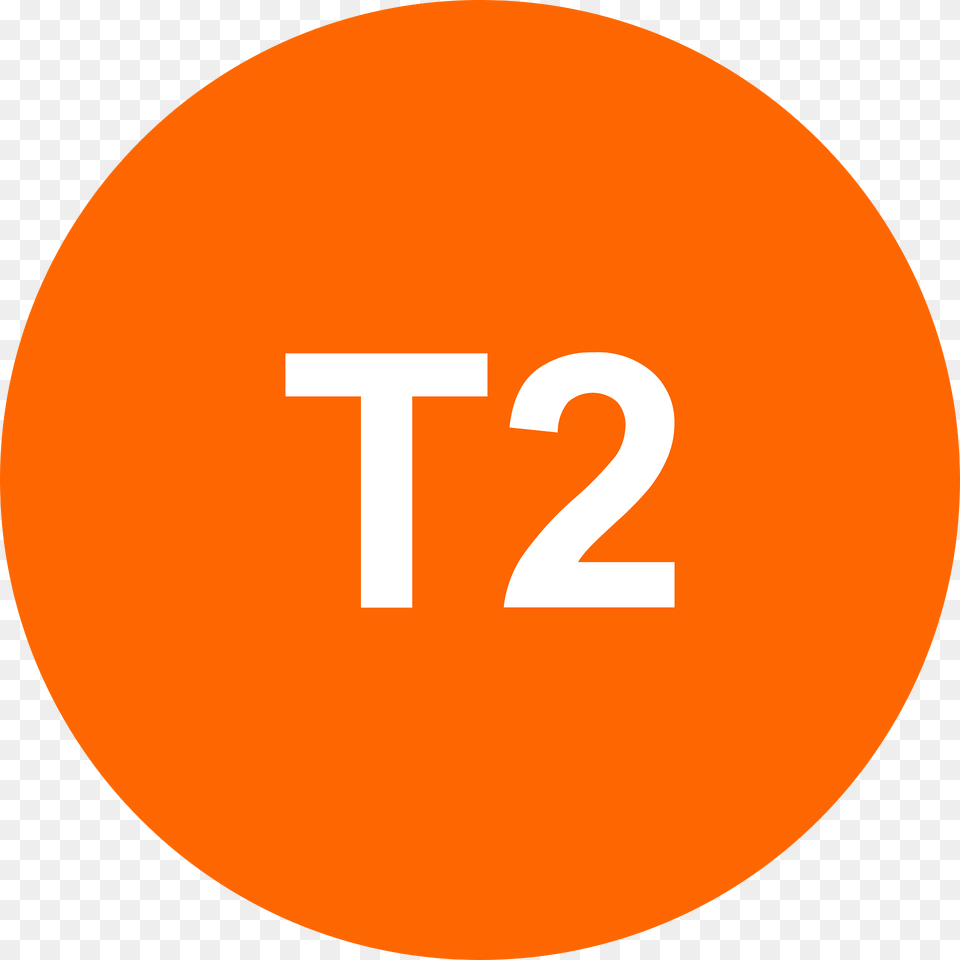 Antalya Public Transport T2 Symbol Clipart, Number, Text, Disk Free Png