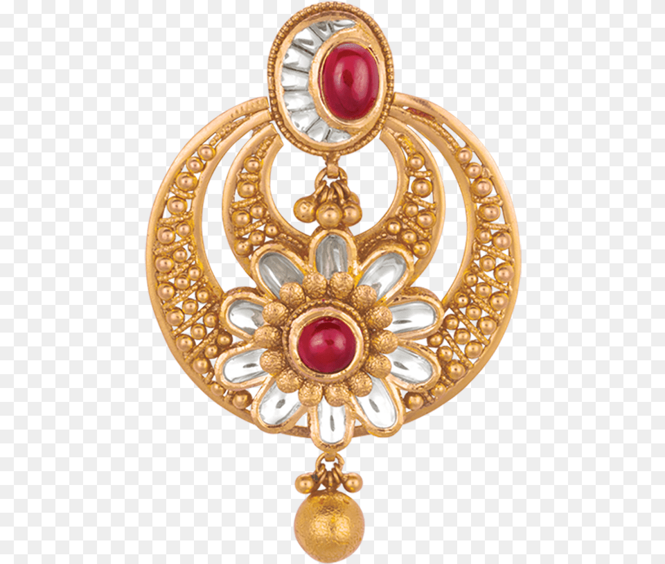 Antara Chandbali Gold Earring Earrings Gold Jewellers, Accessories, Jewelry, Locket, Pendant Png Image