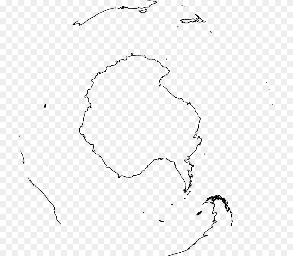 Antarctica As Viewed From Space Clip Art, Gray Free Transparent Png