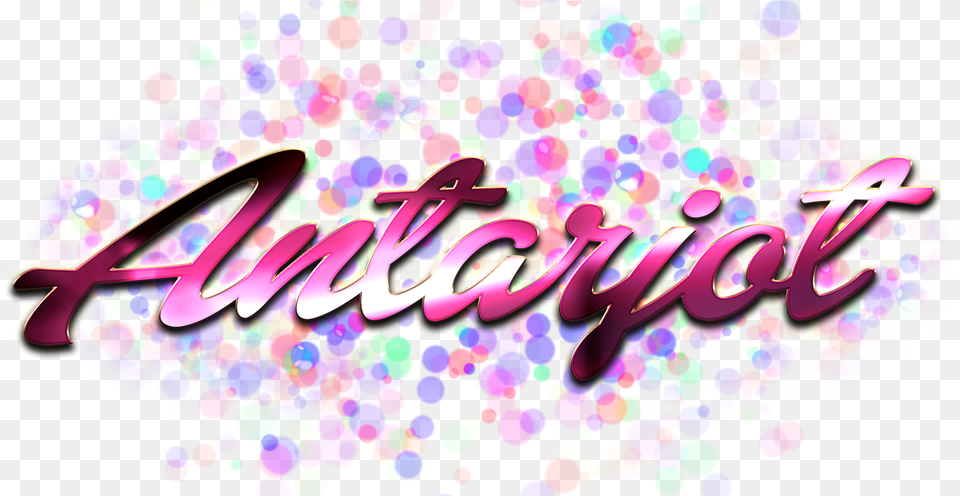 Antarjot Name Logo Bokeh, Art, Graphics, Purple Png