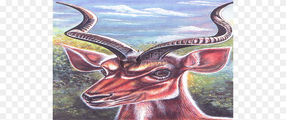 Antelope Watercolour Painting Impala, Animal, Mammal, Wildlife, Dinosaur Free Png