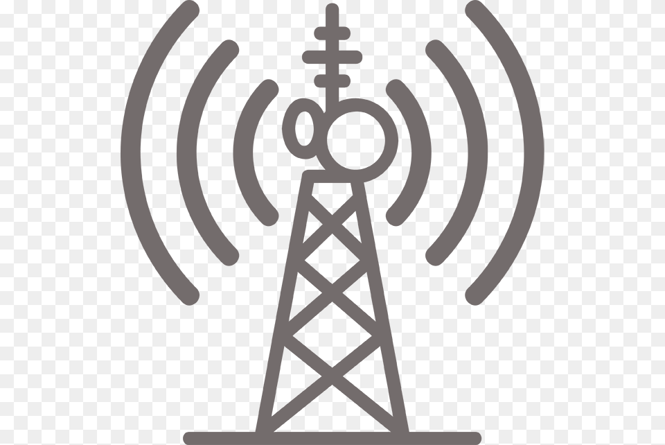 Antenna Clipart Telco Mobile Network Operator Icon, Gray Free Png
