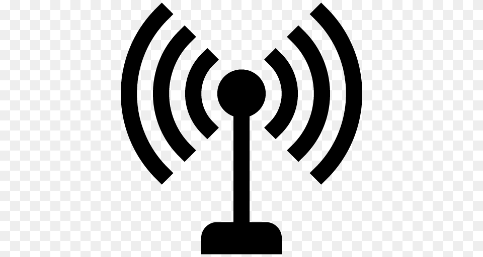 Antenna Icon, Gray Png Image