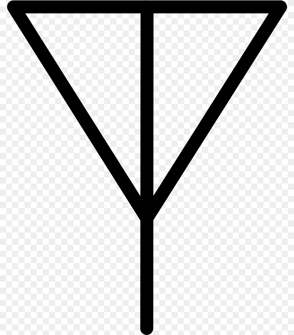 Antenna Schematic Symbol, Gray Png Image
