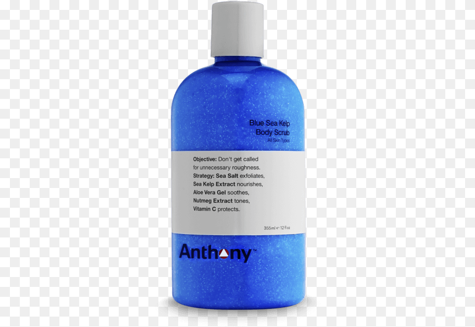 Anthony Blue Sea Kelp Body Scrubclass Body Scrub, Bottle, Shaker, Shampoo Free Png Download